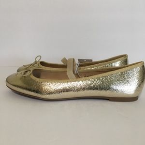A New Day Size 10 Gold Mary Jane Hope Flats